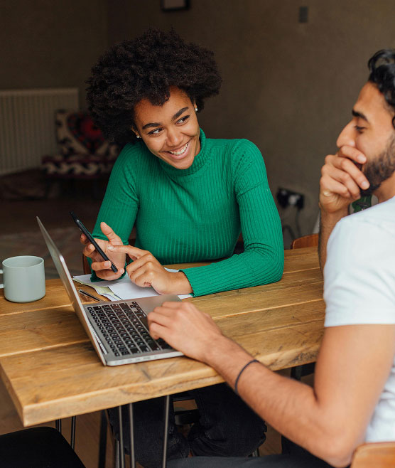 Advisor explaining loan options to a client